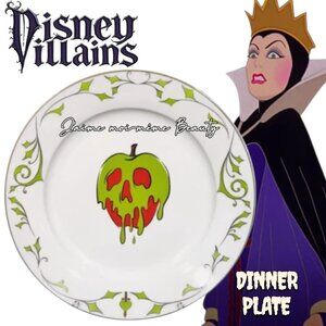 Disney Villains Poison Apple Pearlescent Trimmed Dinner Plates - Set of 2 - NEW
